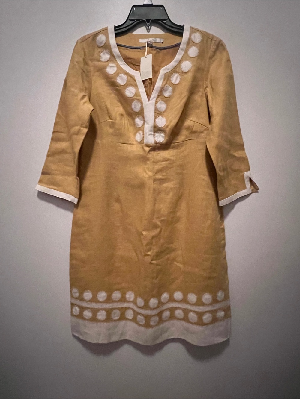 100 % Linen Boden Mustard Yellow Linen Dress - Picture 2 of 14